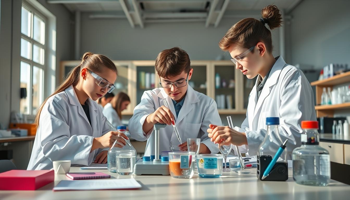 Student developing practical and academic skills